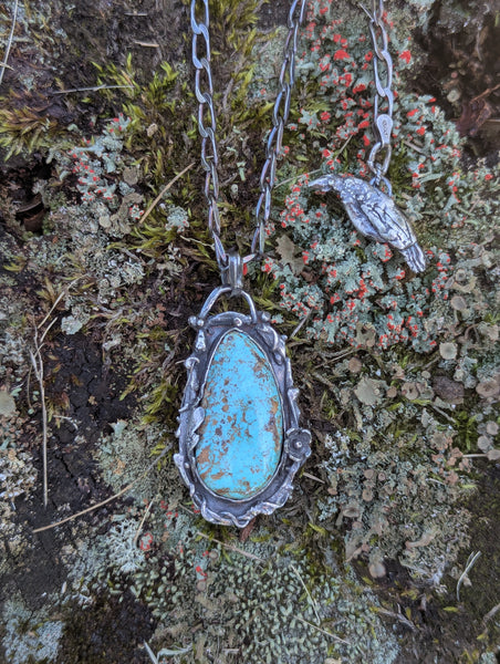 Turquoise with Twisted Vine  Shadow box