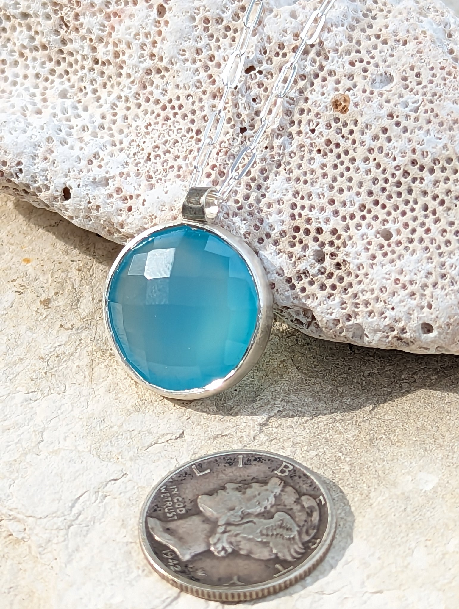 Blue Chalcendony Necklace