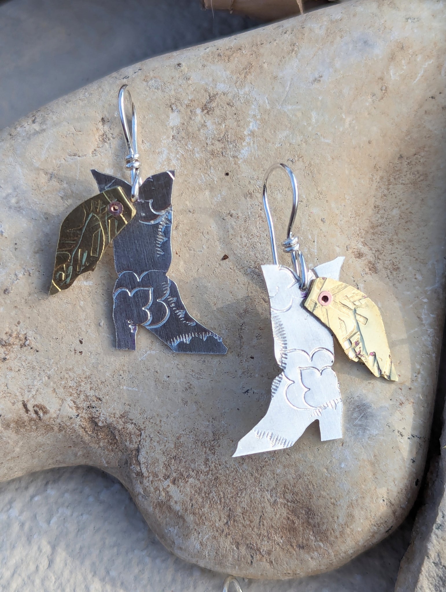 Winged Boots Earrings