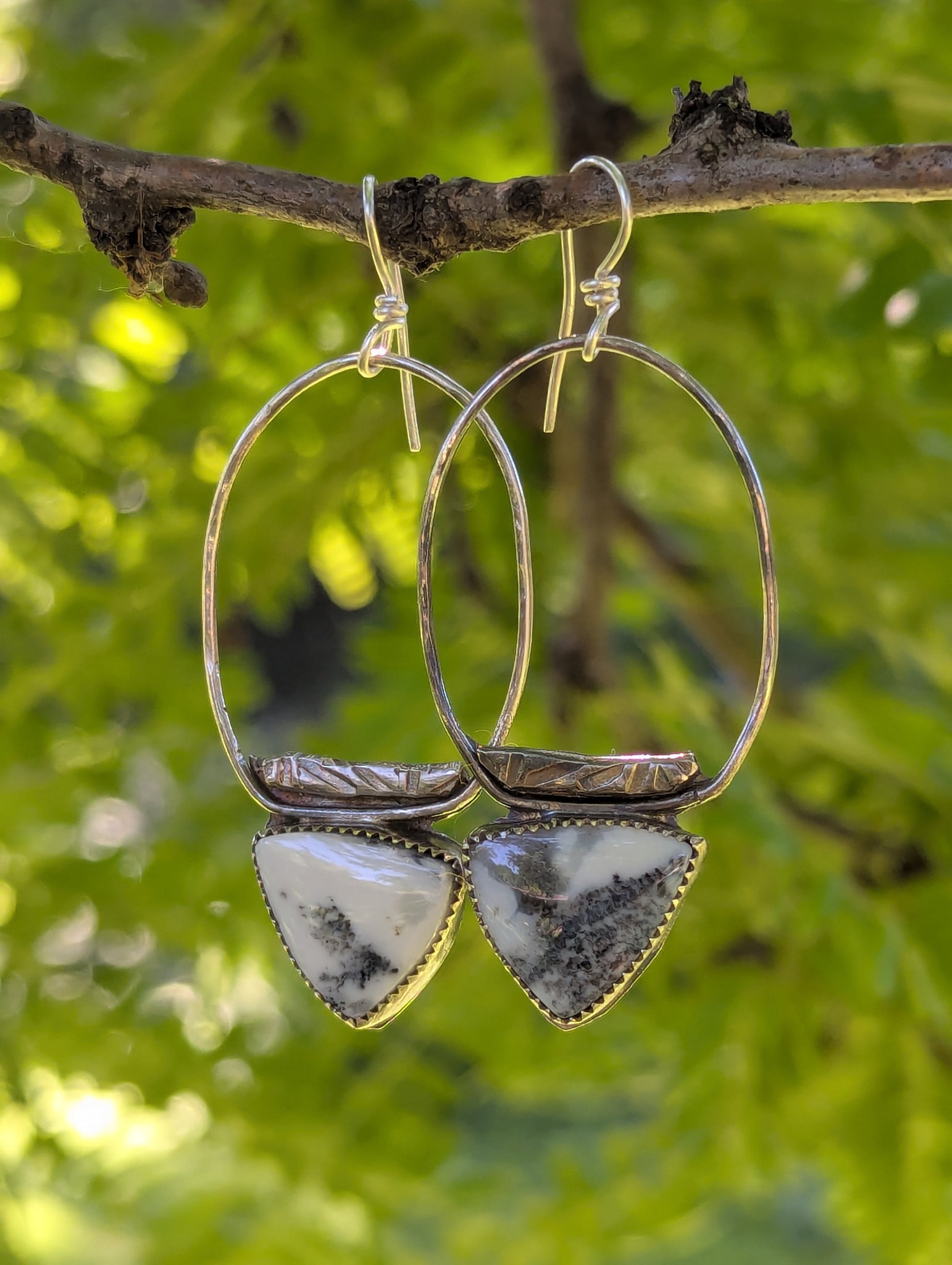 Dendritic Opal Earrings
