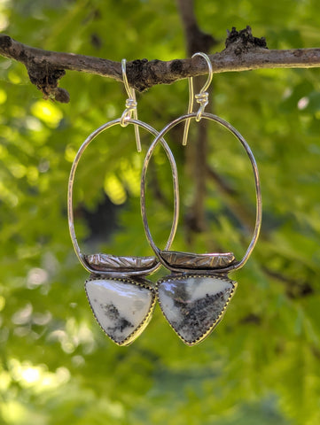 Dendritic Opal Earrings