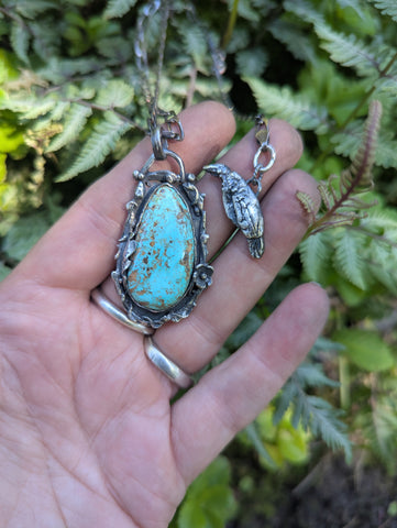 Turquoise with Twisted Vine  Shadow box