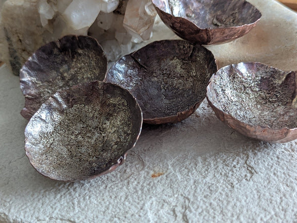 Copper Vessel with Silver Dust