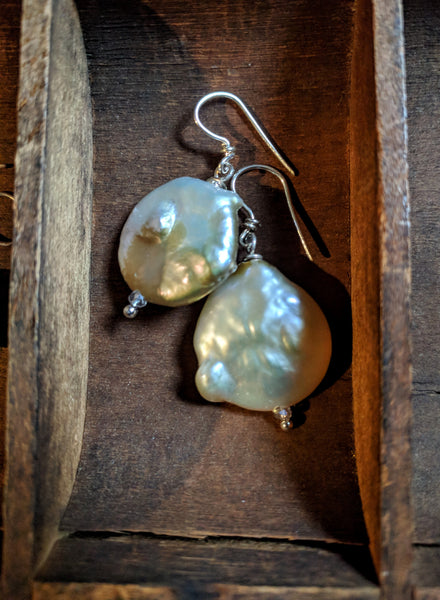 Oblong Pearl Earrings